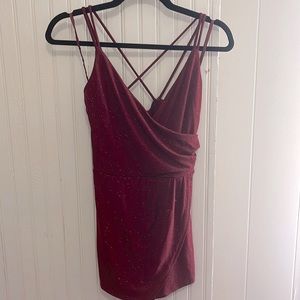 Red sparkle romper